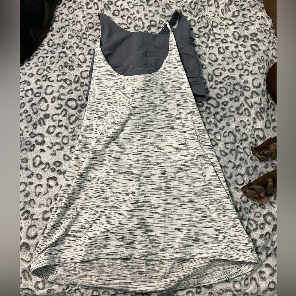Lululemon tank top with sports bra.